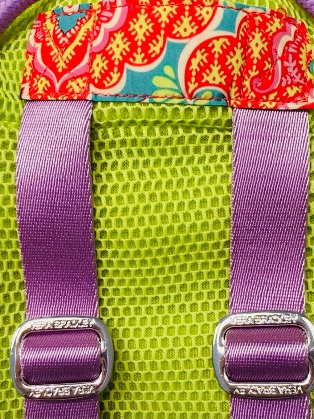 Vera Bradley Mesh Backpack Citrine with Paisley in Paradise EXCELLENT